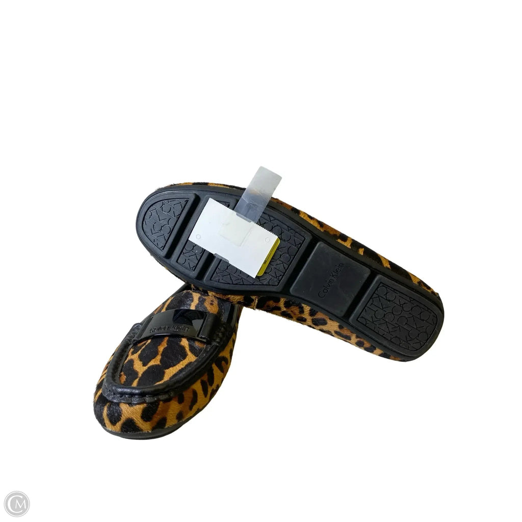 Shoes Flats By Calvin Klein In Animal Print, Size: 7.5