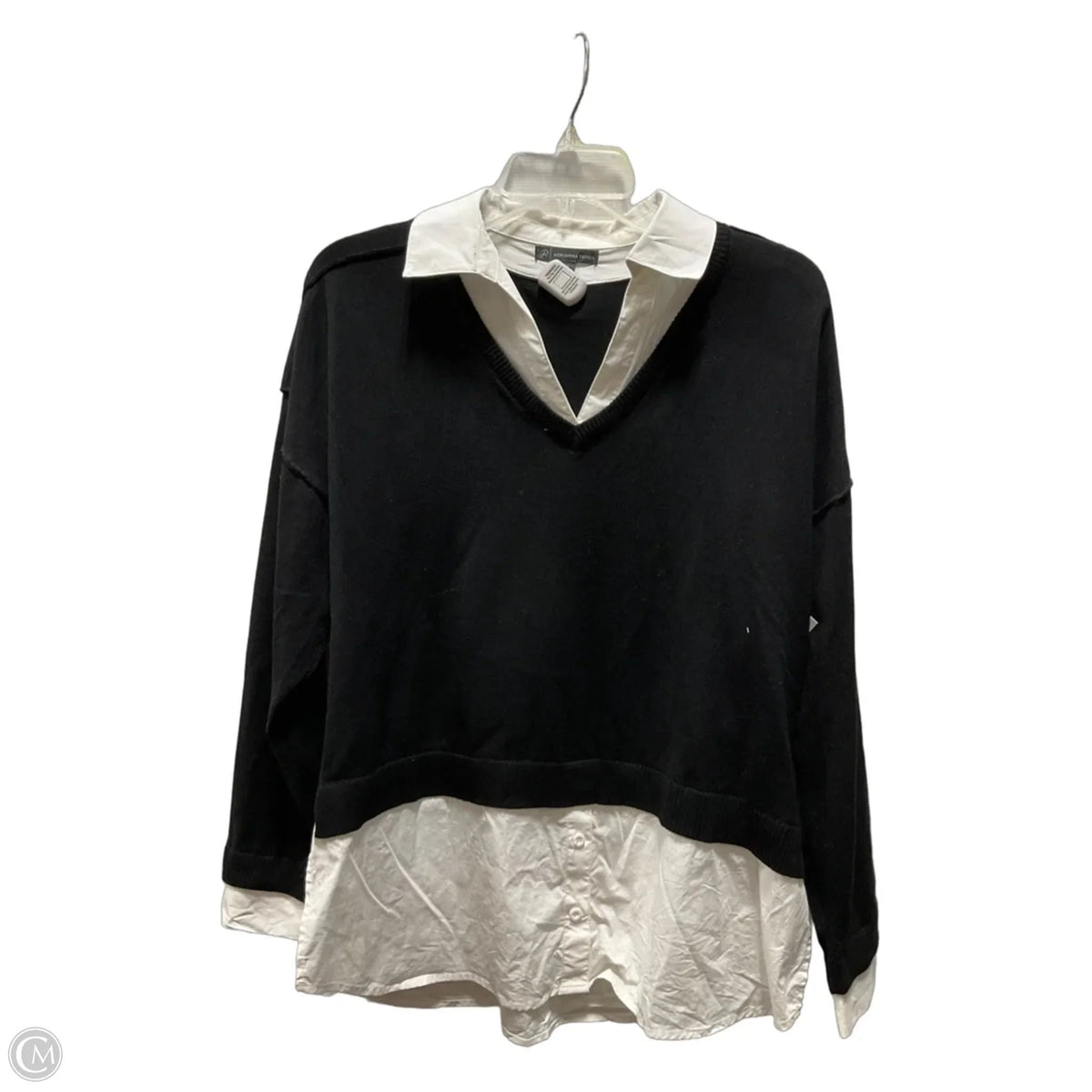 Top Long Sleeve By Adrianna Papell In Black, Size: M