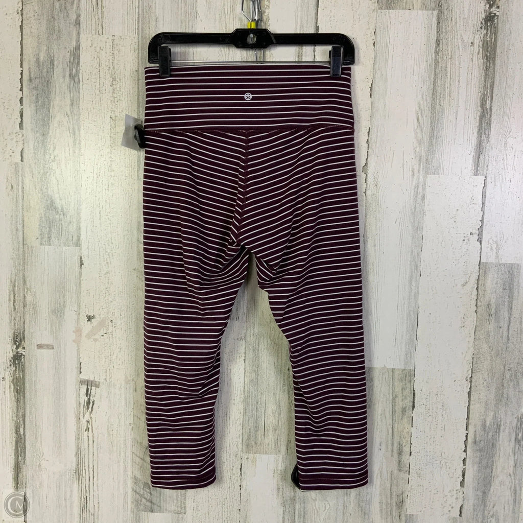 Athletic Leggings Capris By Lululemon In Maroon, Size: 10
