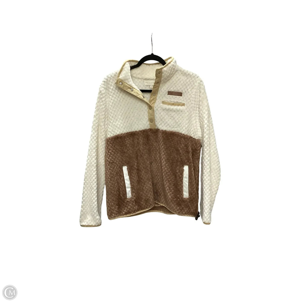 Jacket Faux Fur & Sherpa By Simply Southern In Beige, Size: L