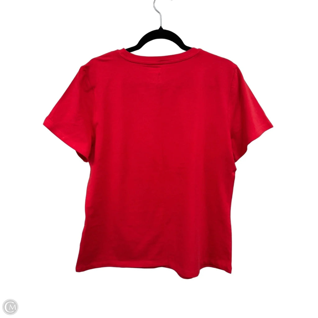 Top Short Sleeve Basic By A New Day In Red, Size: L