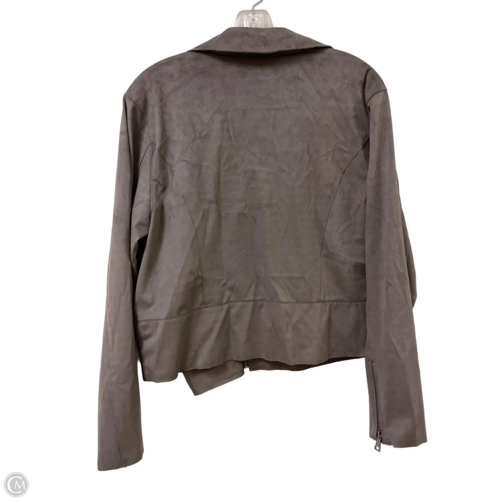 Jacket Moto By Hutch In Grey, Size: L