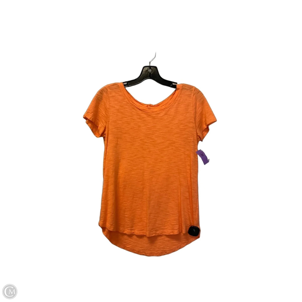 Top Short Sleeve Basic By Talbots In Orange, Size: Xs