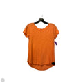 Top Short Sleeve Basic By Talbots In Orange, Size: Xs