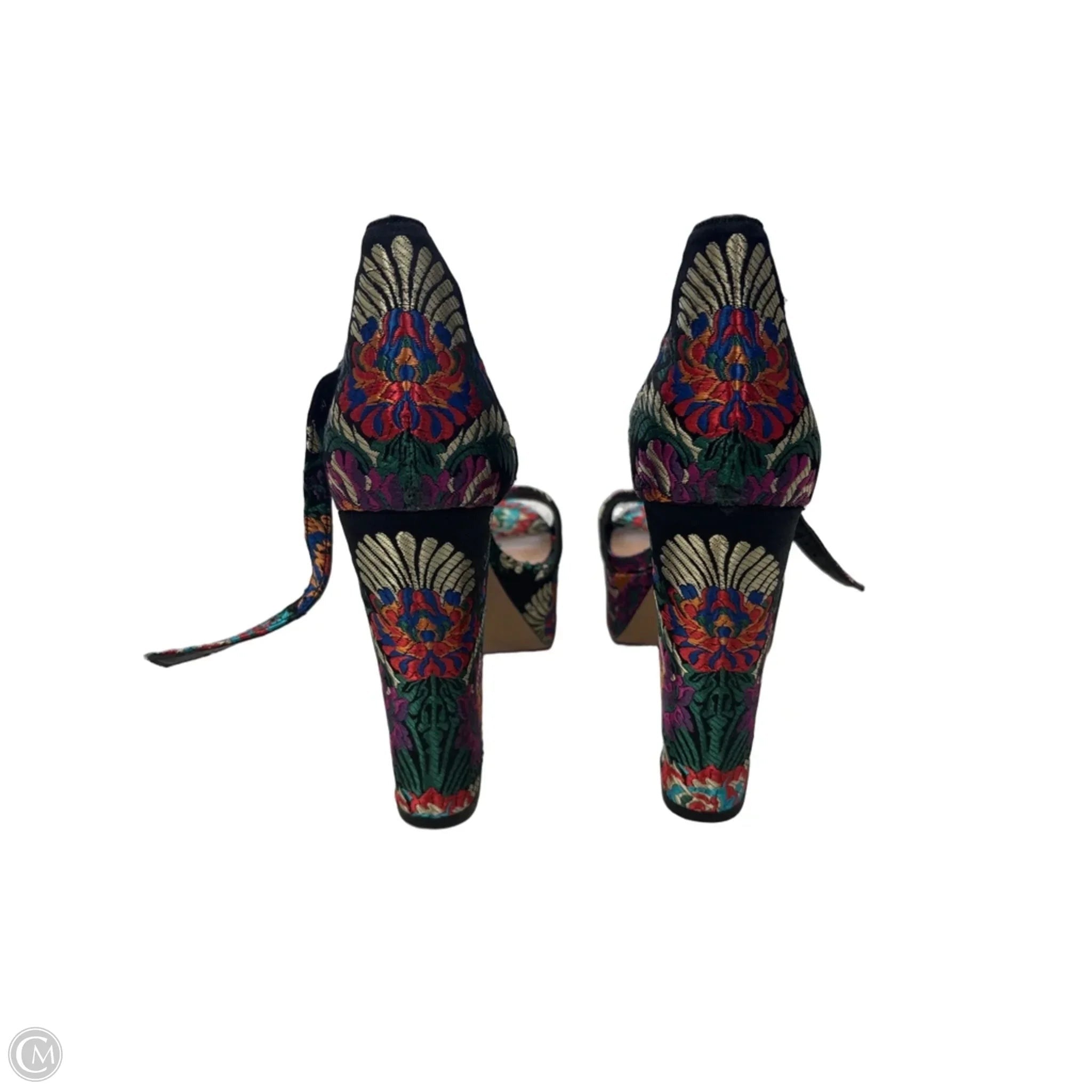 Sandals Heels Block By Steve Madden In Floral Print, Size: 9