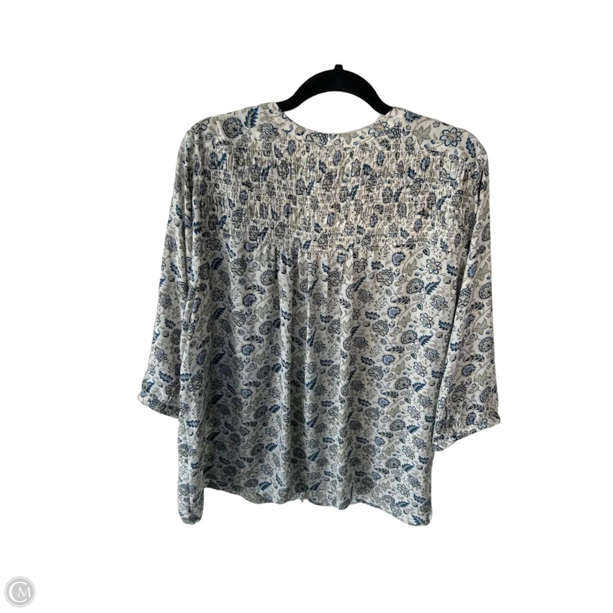 Top 3/4 Sleeve By Rose And Olive In Blue & Green, Size: 2x