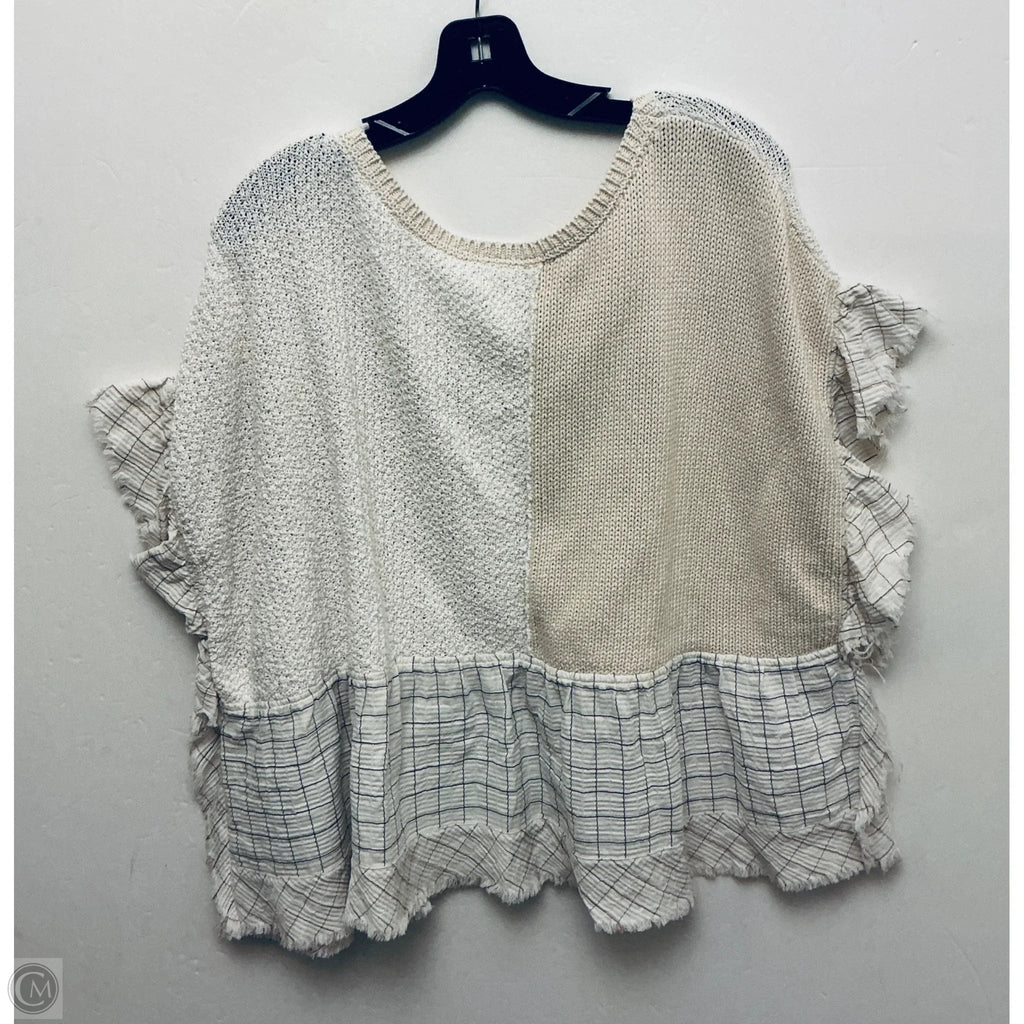 Top Short Sleeve Basic By Pilcro In Cream, Size: Xl