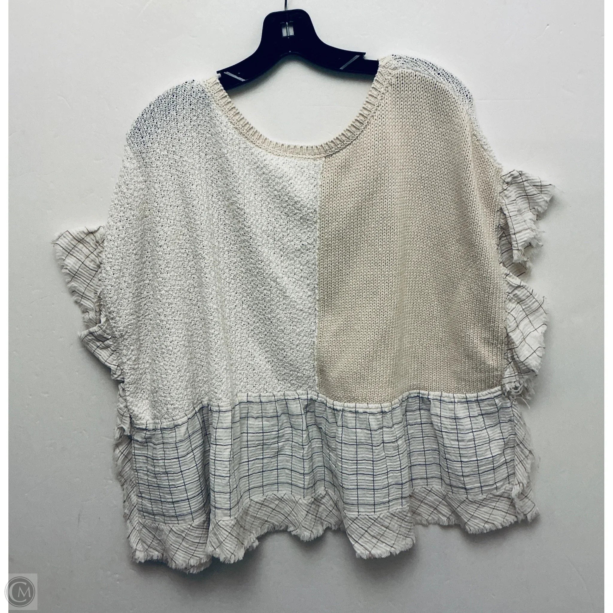 Top Short Sleeve Basic By Pilcro In Cream, Size: Xl