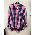 Top Long Sleeve By Time And Tru In Plaid Pattern, Size: 3x