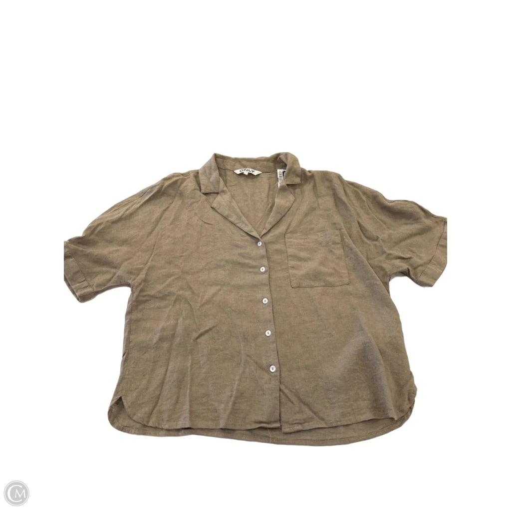 Top Short Sleeve By Clothes Mentor In Brown, Size: L