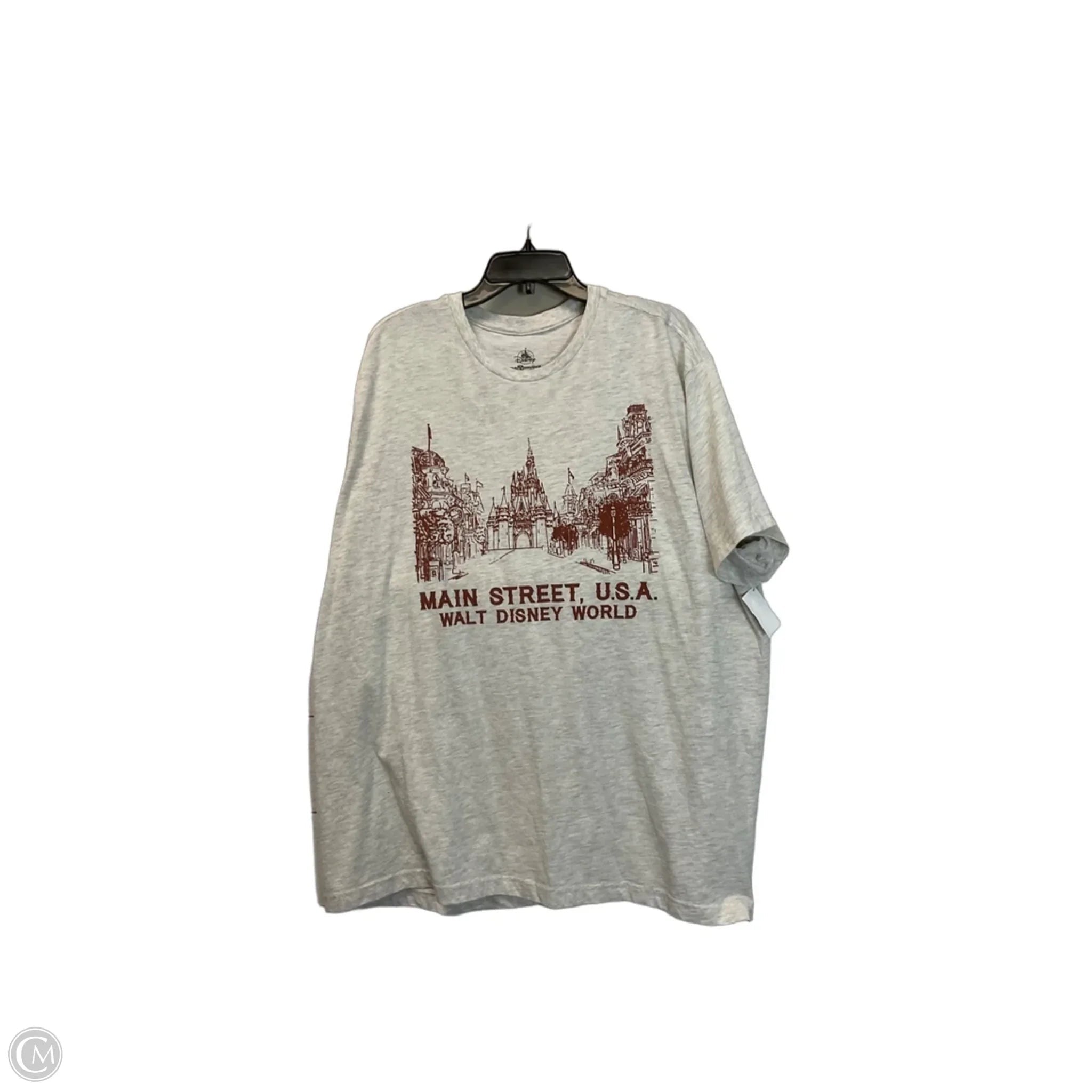 Top Short Sleeve Basic By Disney In Grey, Size: 2x