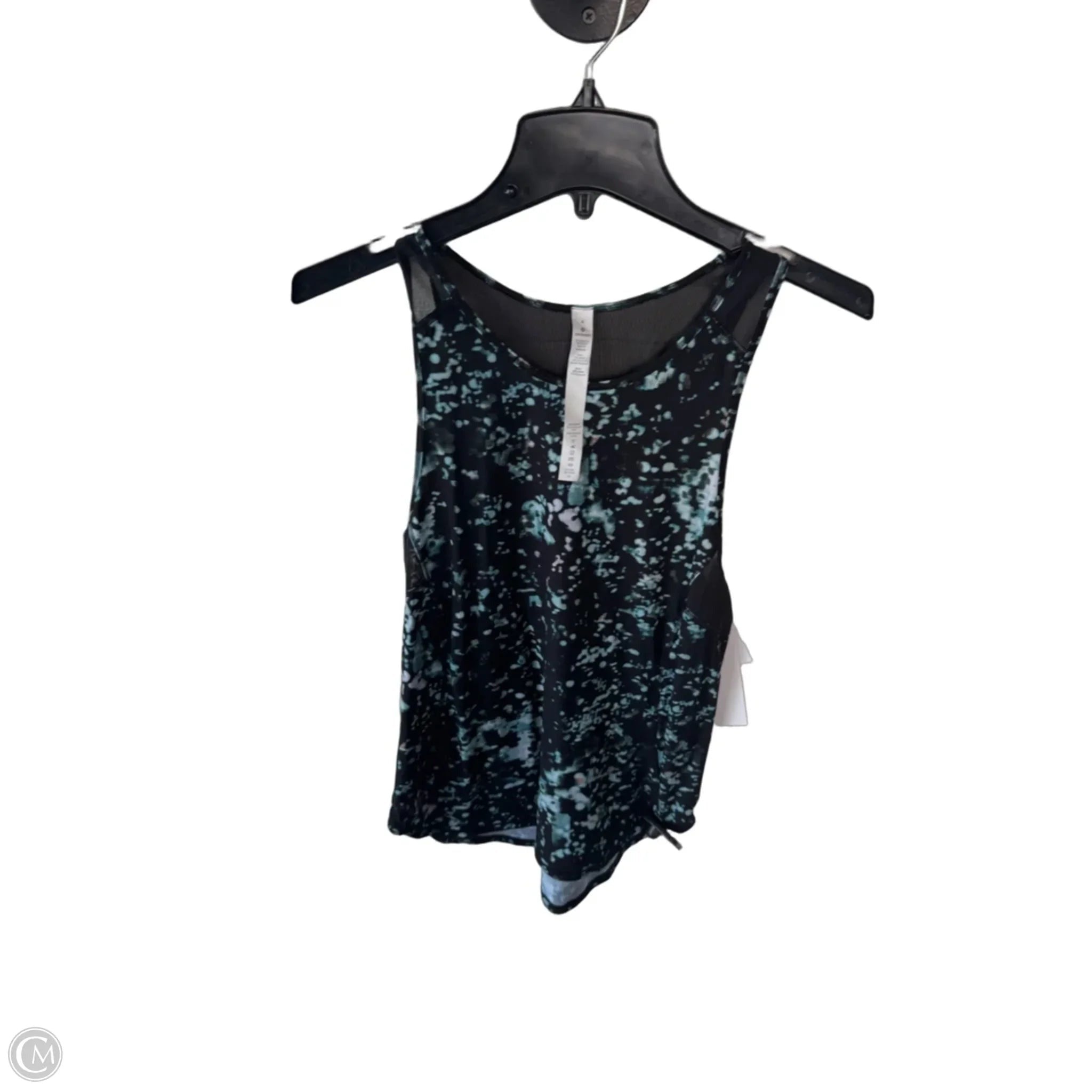 Athletic Tank Top By Lululemon In Black & Blue, Size: S