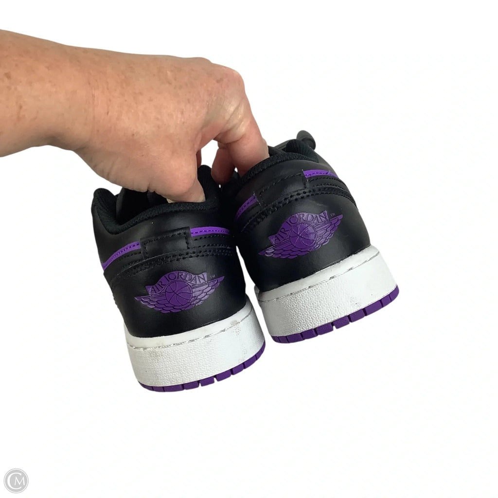 Shoes Luxury Designer By Jordan In Purple, Size: BOYS size 6Y = Estimated 7.5