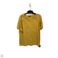 Top Short Sleeve By Cable And Gauge In Yellow, Size: 1x