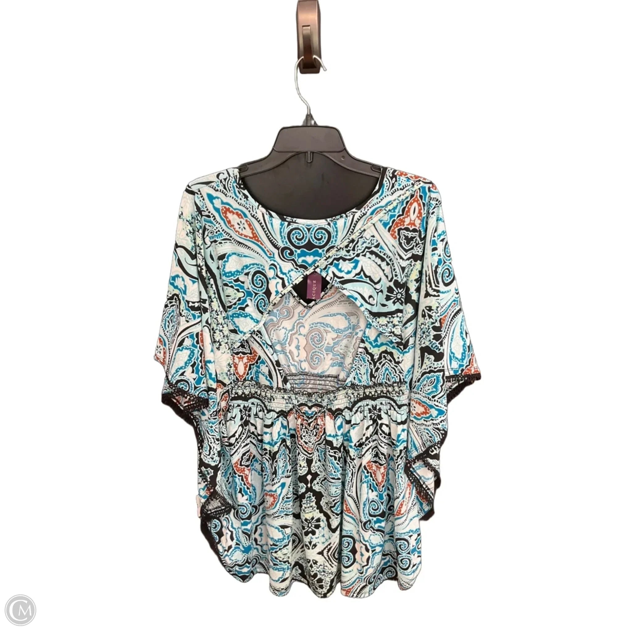 Top Short Sleeve By Cacique In Blue, Size: Xl