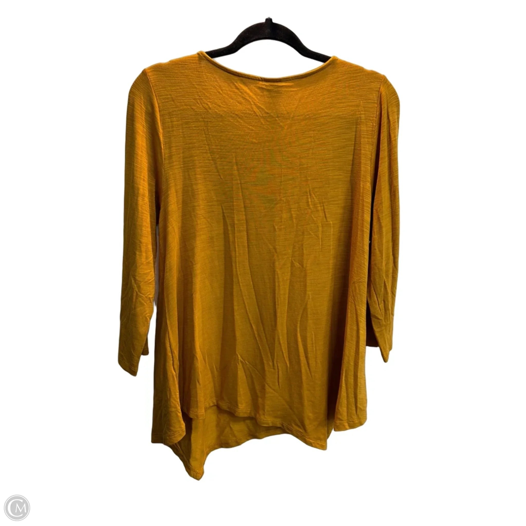 Top Long Sleeve By Cupio In Yellow, Size: L