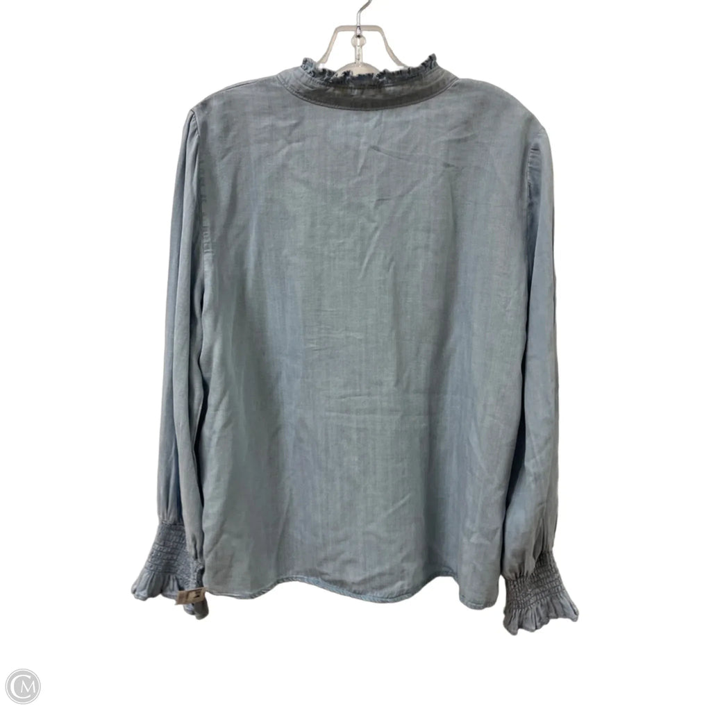 Top Long Sleeve By Velvet Heart In Blue, Size: Xl