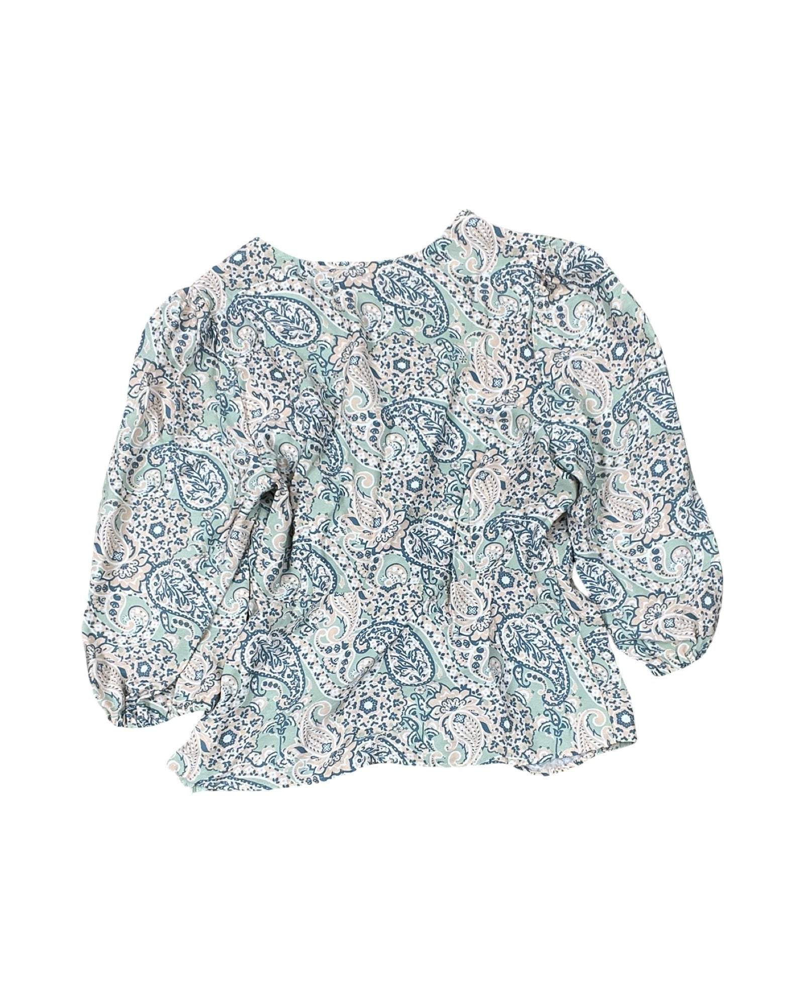 Blouse 3/4 Sleeve By 89Th And Madison In Green, Size:M