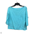 Top 3/4 Sleeve Designer By Lilly Pulitzer In Teal, Size: M