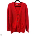 Sweater Cardigan By Zara In Red, Size: S