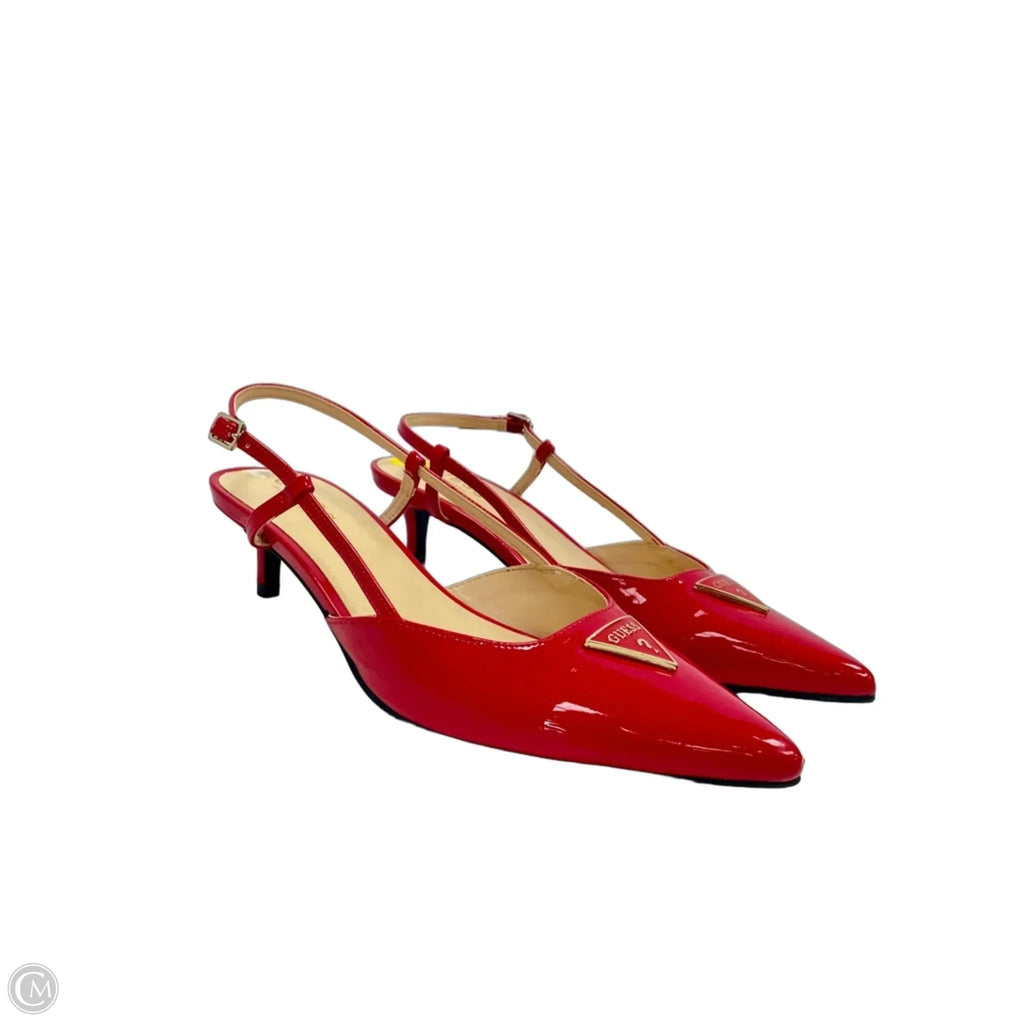 Shoes Heels Kitten By Guess In Red, Size: 9