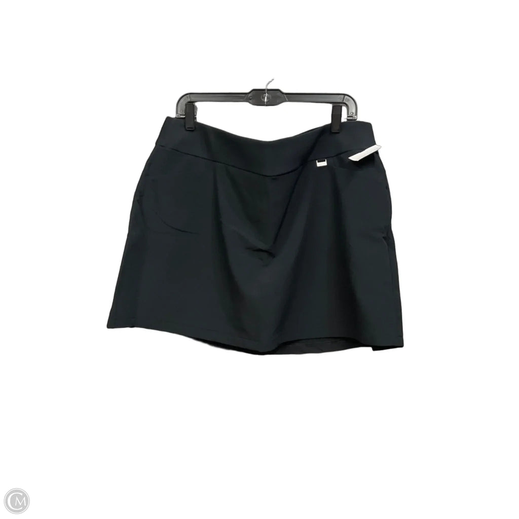 Athletic Skort By Greg Norman In Black, Size: Xl