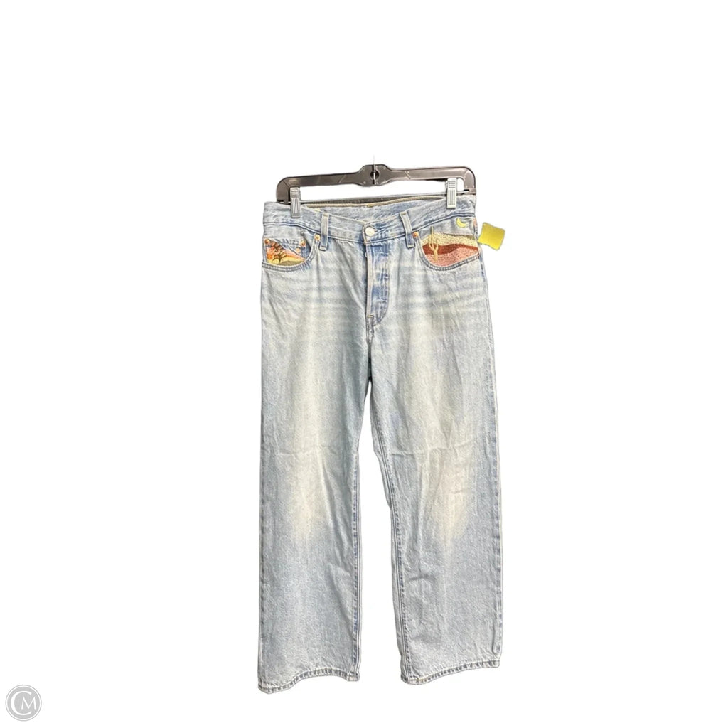 Jeans Straight By Levis In Blue Denim, Size: 4