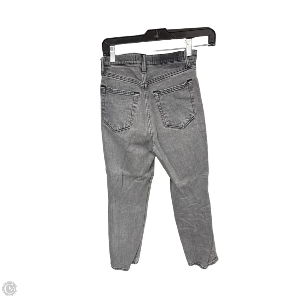Jeans Straight By Abercrombie And Fitch In Grey Denim, Size: 0