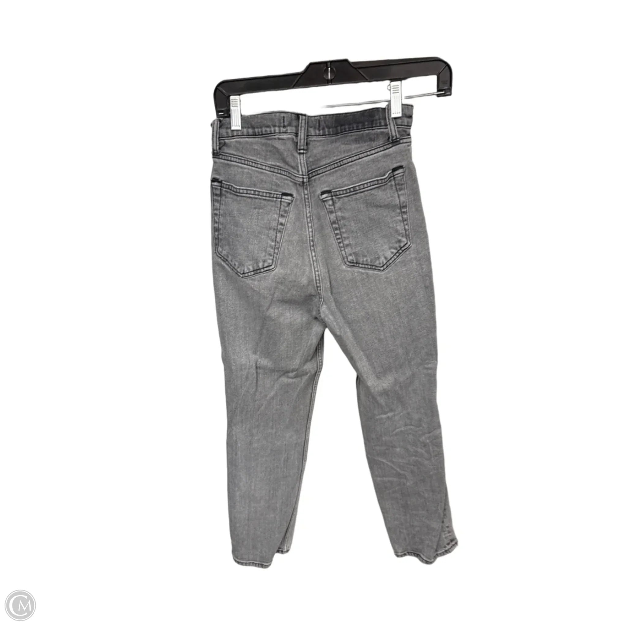 Jeans Straight By Abercrombie And Fitch In Grey Denim, Size: 0