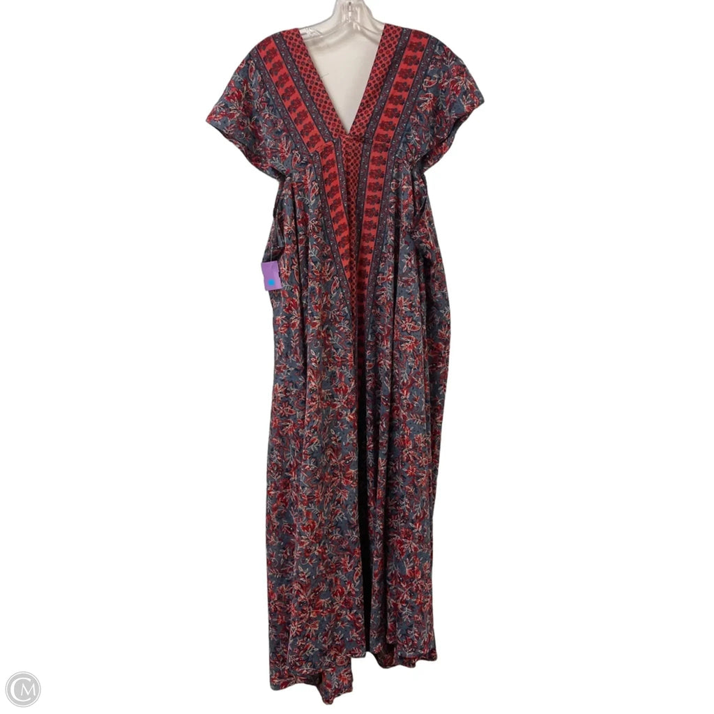 Dress Casual Maxi By Bohme In Blue & Red, Size: 3x