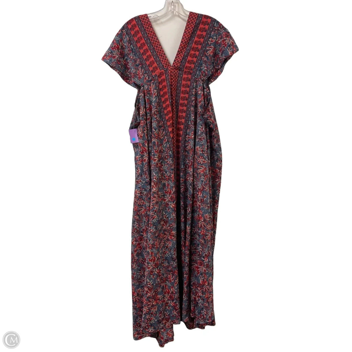 Dress Casual Maxi By Bohme In Blue & Red, Size: 3x