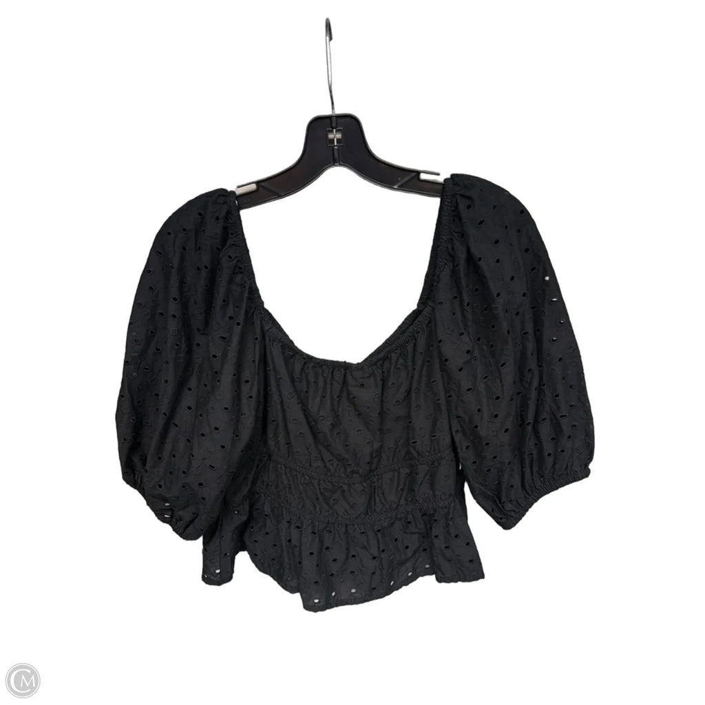Top Short Sleeve By A New Day In Black, Size: Xl