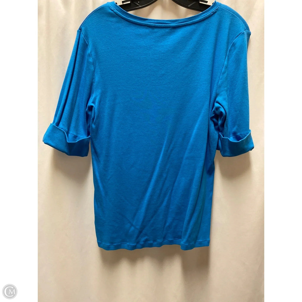 Top Short Sleeve By Ralph Lauren In Blue, Size: Xl