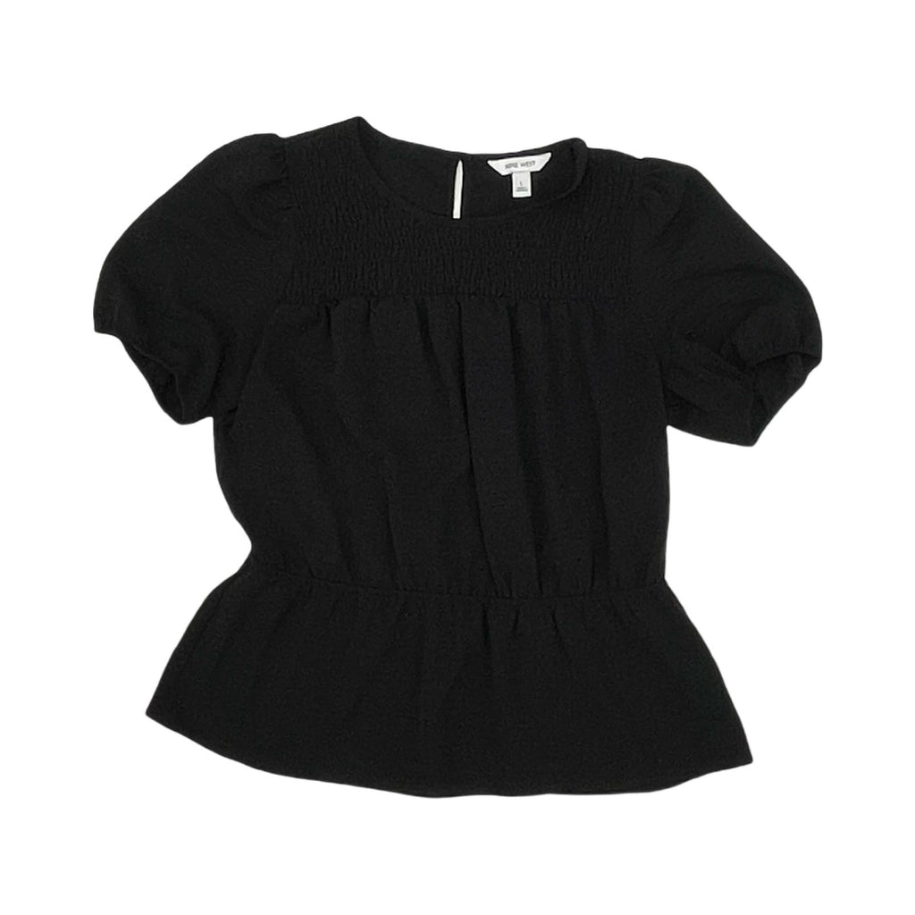 Blouse Ss By Nine West In Black, Size:L