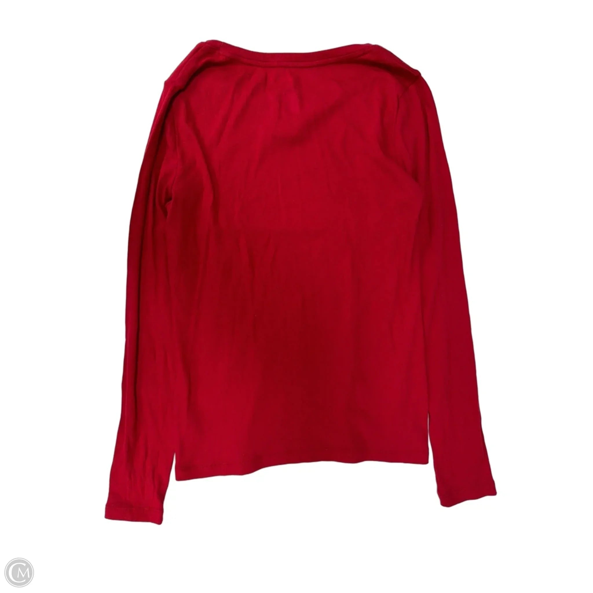 Top Long Sleeve Basic By A New Day In Red, Size: M