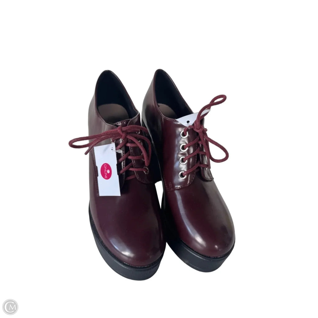Shoes Heels Block By Allegra K In Red, Size: 8.5