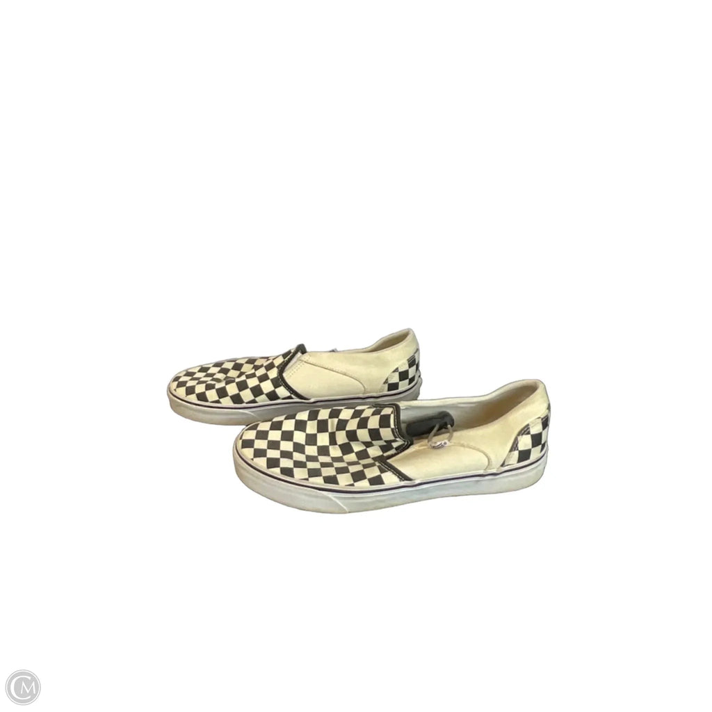 Shoes Flats By Vans In Black & Cream, Size: 11