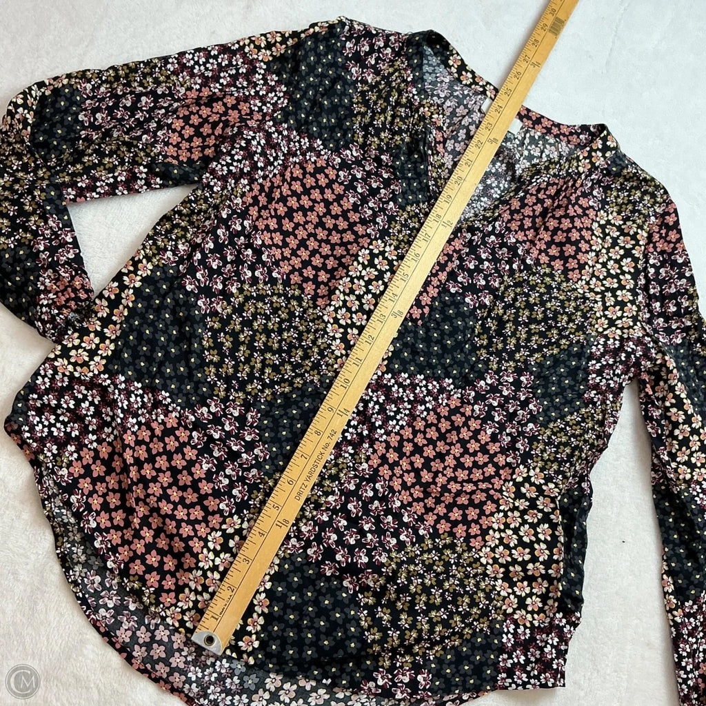 Top Long Sleeve By Loft In Floral Print, Size: Mp