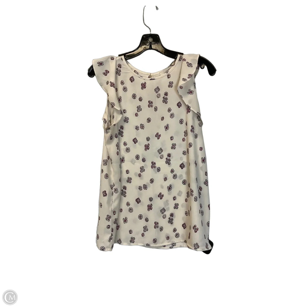 Top Short Sleeve By Loft In Cream, Size: S
