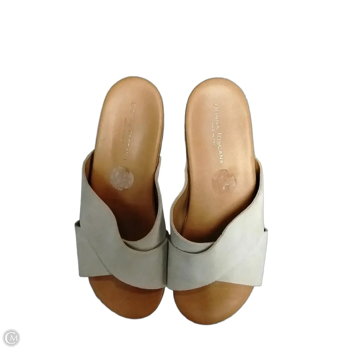 Sandals Heels Block By Clothes Mentor In Beige, Size: 8