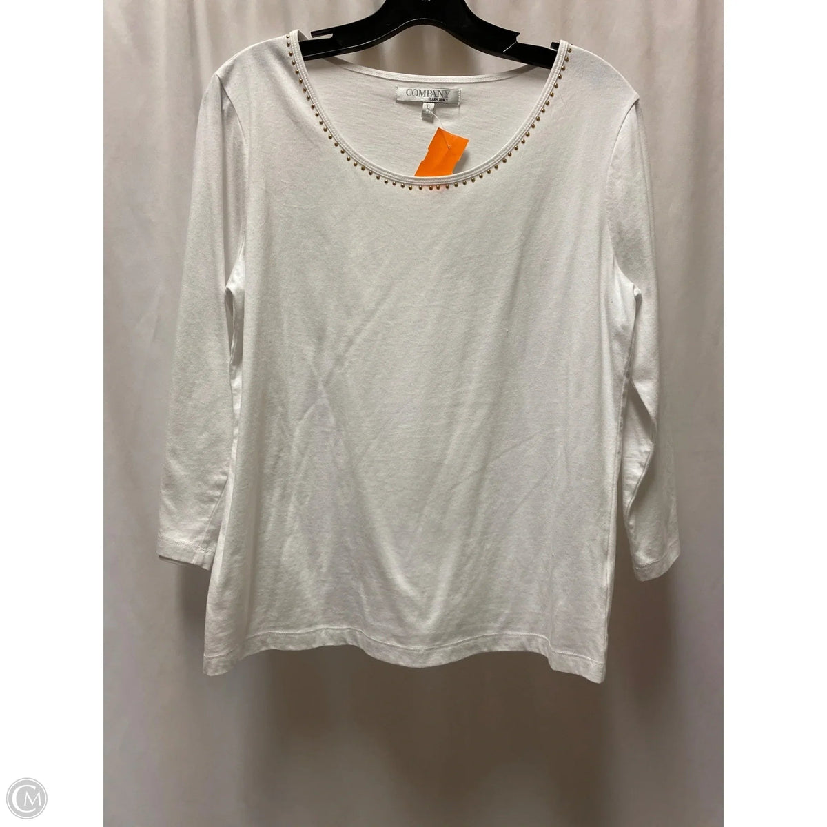Top Long Sleeve By Ellen Tracy In White, Size: L