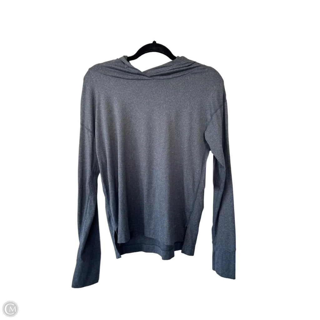 Athletic Top Long Sleeve Hoodie By Ascend In Grey, Size: S