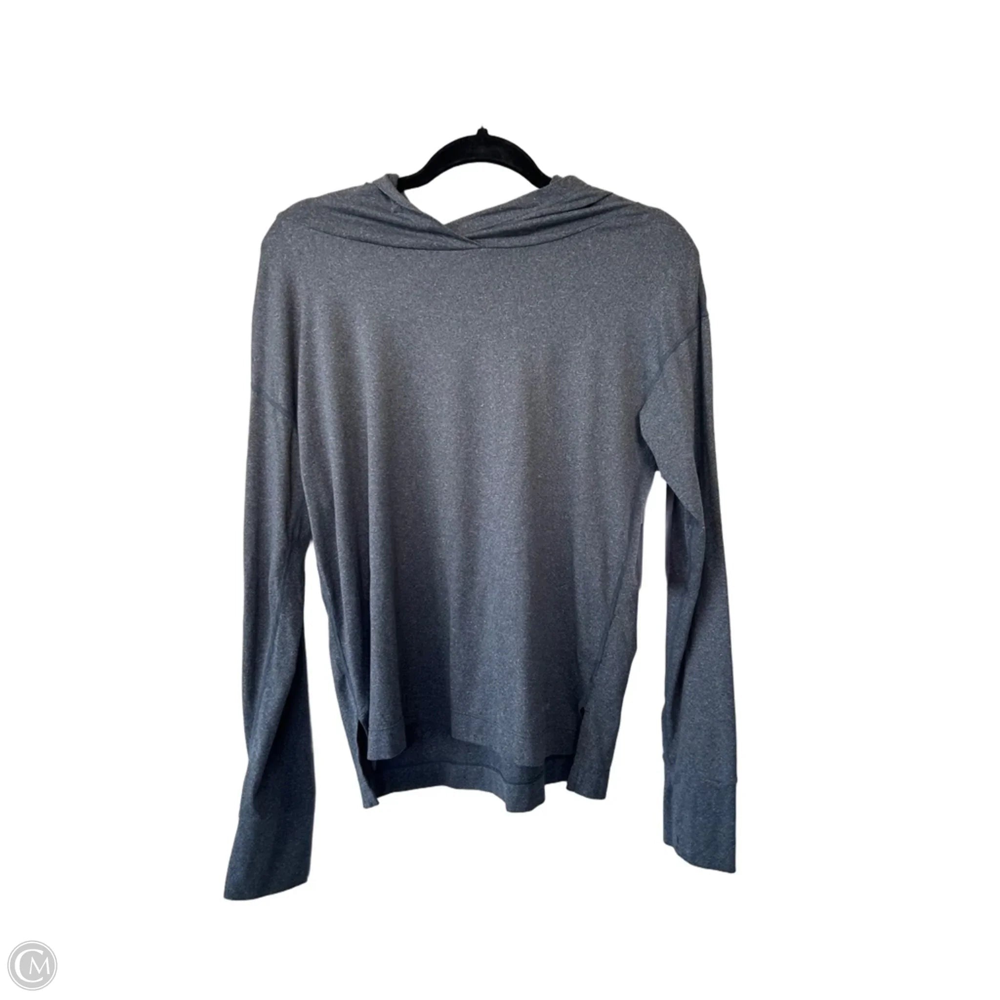 Athletic Top Long Sleeve Hoodie By Ascend In Grey, Size: S