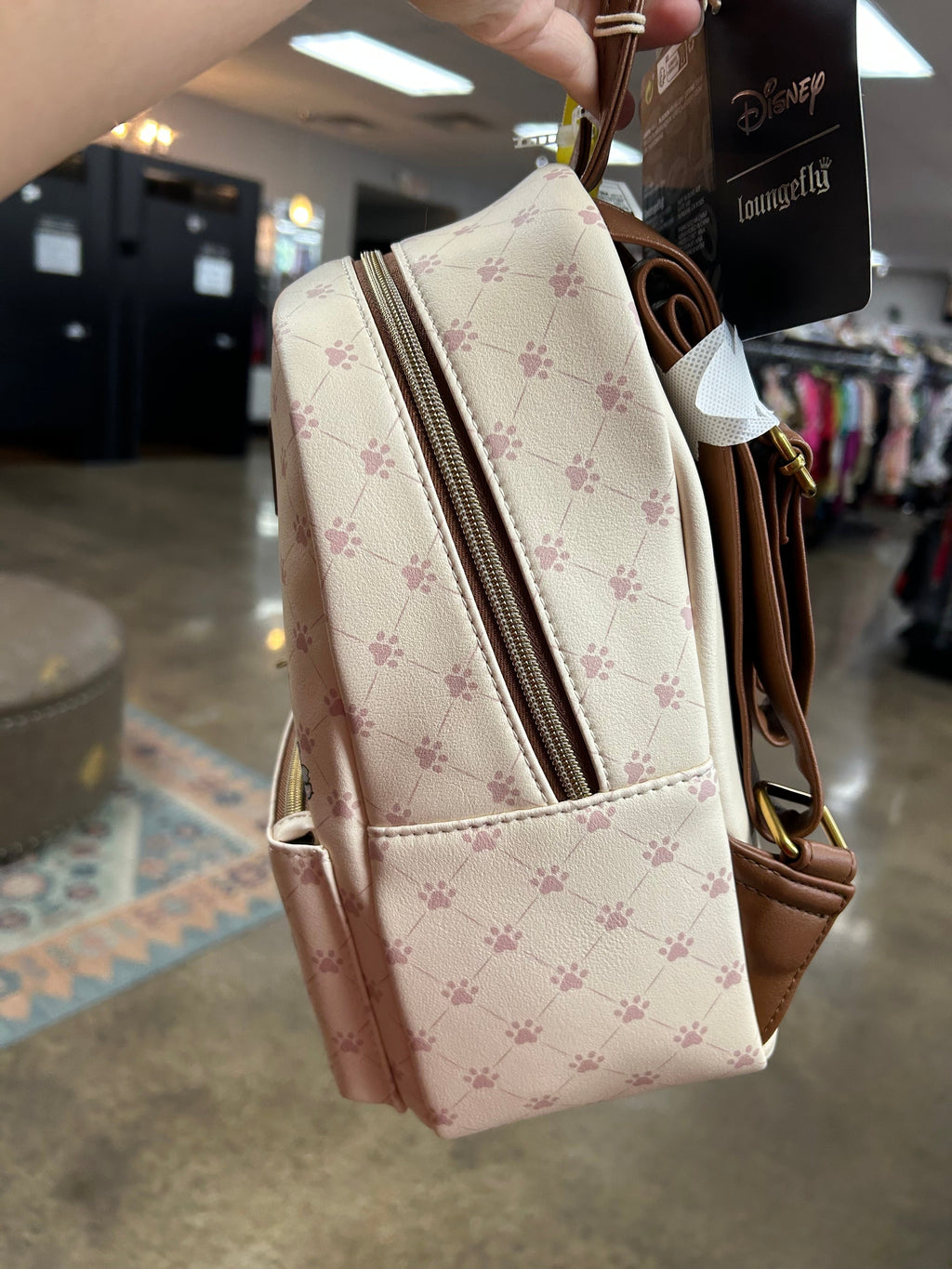 Backpack By Loungefly In Tan, Size:Medium