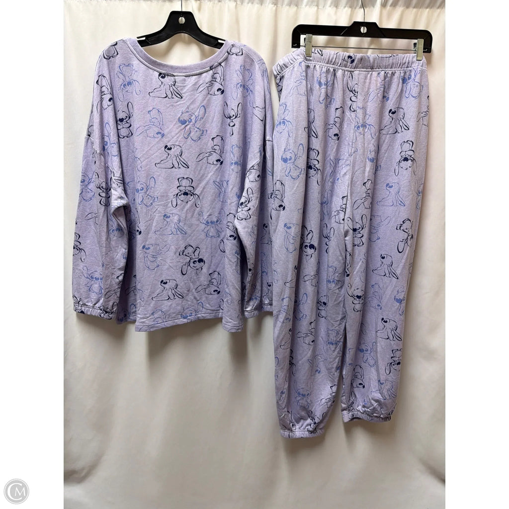 Pajamas 2pc By Disney In Purple, Size: Xxl