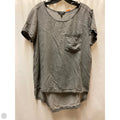 Top Short Sleeve By Express In Grey, Size: L