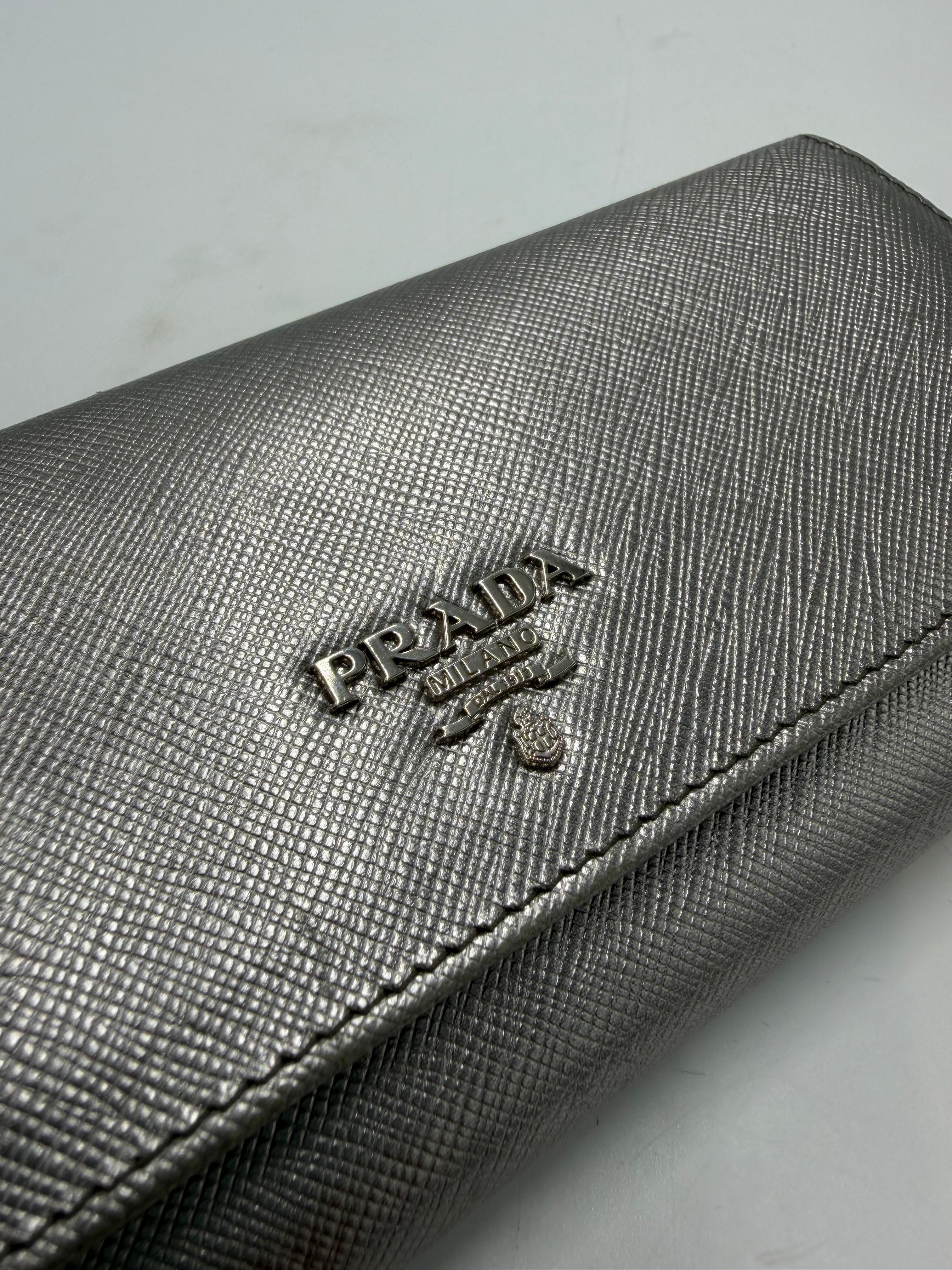 Prada Saffiano Continental Flap Luxury Wallet