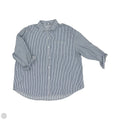 Blouse Long Sleeve By Old Navy In Blue & White, Size: Xl