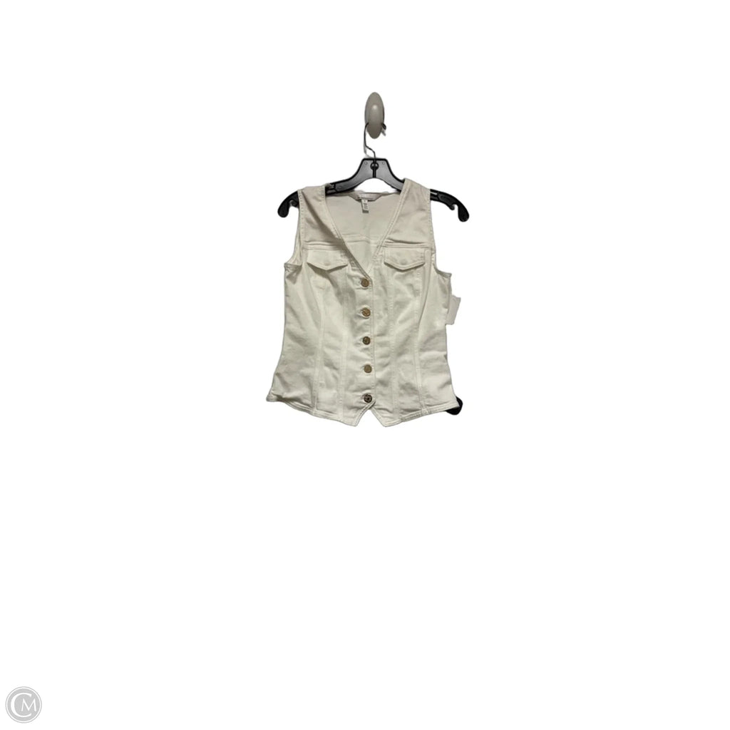 Top Sleeveless By White House Black Market In White Denim, Size: S