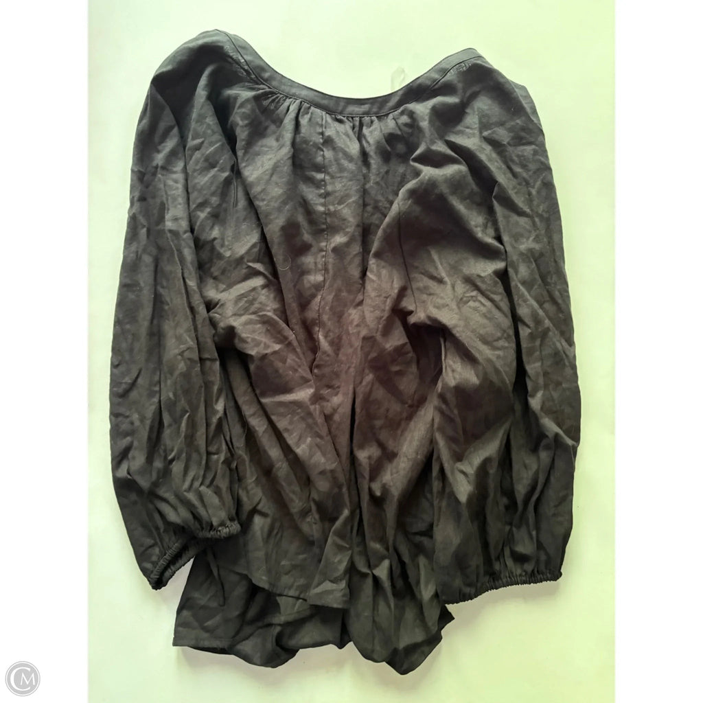 Top Long Sleeve By A New Day In Black, Size: 2x